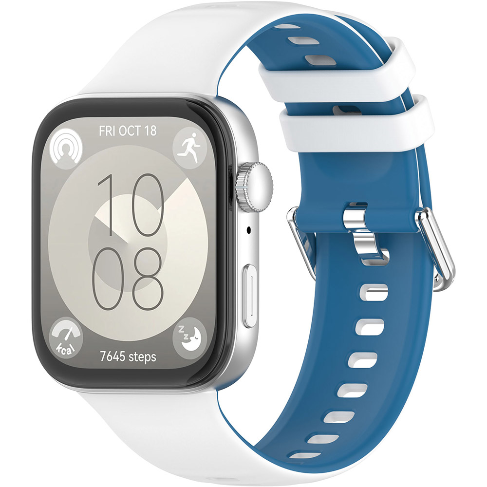 Ремінець ARMORSTANDART для Huawei Watch Fit 3/4/4 Pro White Blue (ARM89076)