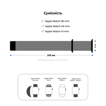 Ремінець ARMORSTANDART Nylon Band для Apple Watch 42 (Series 11-10)/41/40/38 Hot Pink/Grey (ARM89152)