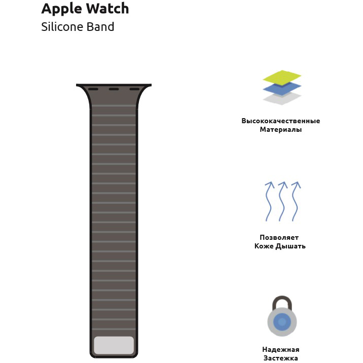 Ремешок ARMORSTANDART Apple Watch Green/Blue (ARM51970) Тип ремешок