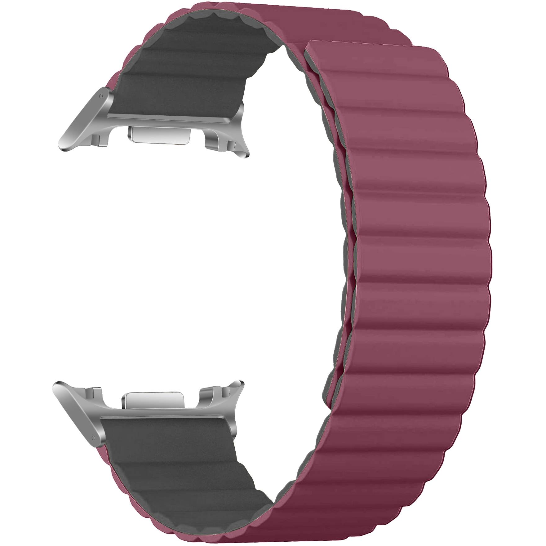 Ремінець ArmorStandart Samsung Galaxy Watch 8/8 Classic Wine Red Grey Silver Connector (ARM89081)