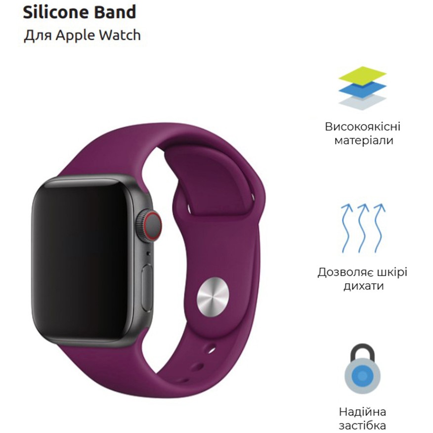 Ремінець ArmorStandart Sport Band (3 Straps) для Apple Watch 42/44/45/49mm Purple (ARM49069) Сумісність Apple Watch 5 42mm/44mm, Apple Watch 3 42mm/44mm, Apple Watch SE 2022 44mm, Apple Watch SE 2020 42mm/44mm, Apple Watch 4 42mm/44mm, Apple Watch 4 42mm/44mm 45mm, Apple Watch Ultra 49mm