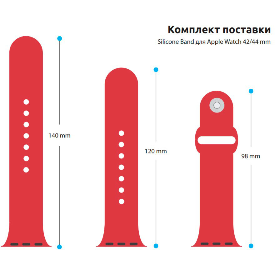 Ремінець ArmorStandart Sport Band (3 Straps) для Apple Watch 42/44/45/49mm Red (ARM49068) Тип ремінець