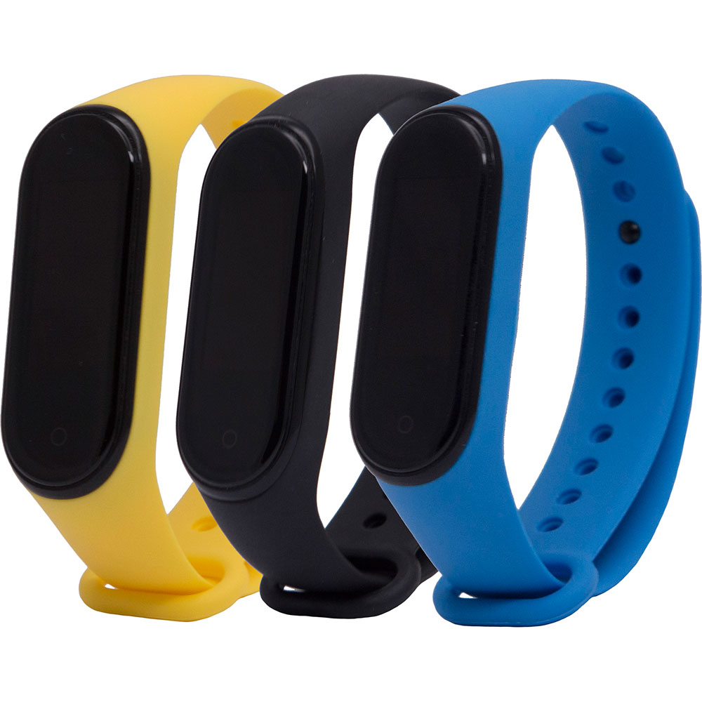 Комплект ременів для Xiaomi Mi Band 4/3 Black/ Royal Blue/ Yellow (ARM56233)