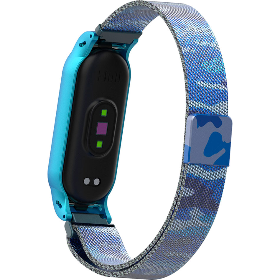 Браслет Armorstandart Milanese Magnetic Band для Xiaomi Mi Band 6/5 Khaki Blue (ARM56856) Материал цинковый сплав