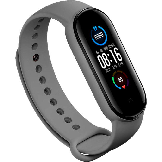 

Ремешок BECOVER для Xiaomi Mi Band 5 Burgundy Gray (705066), ремешок для Xiaomi Mi Band 5 Gray (705066)