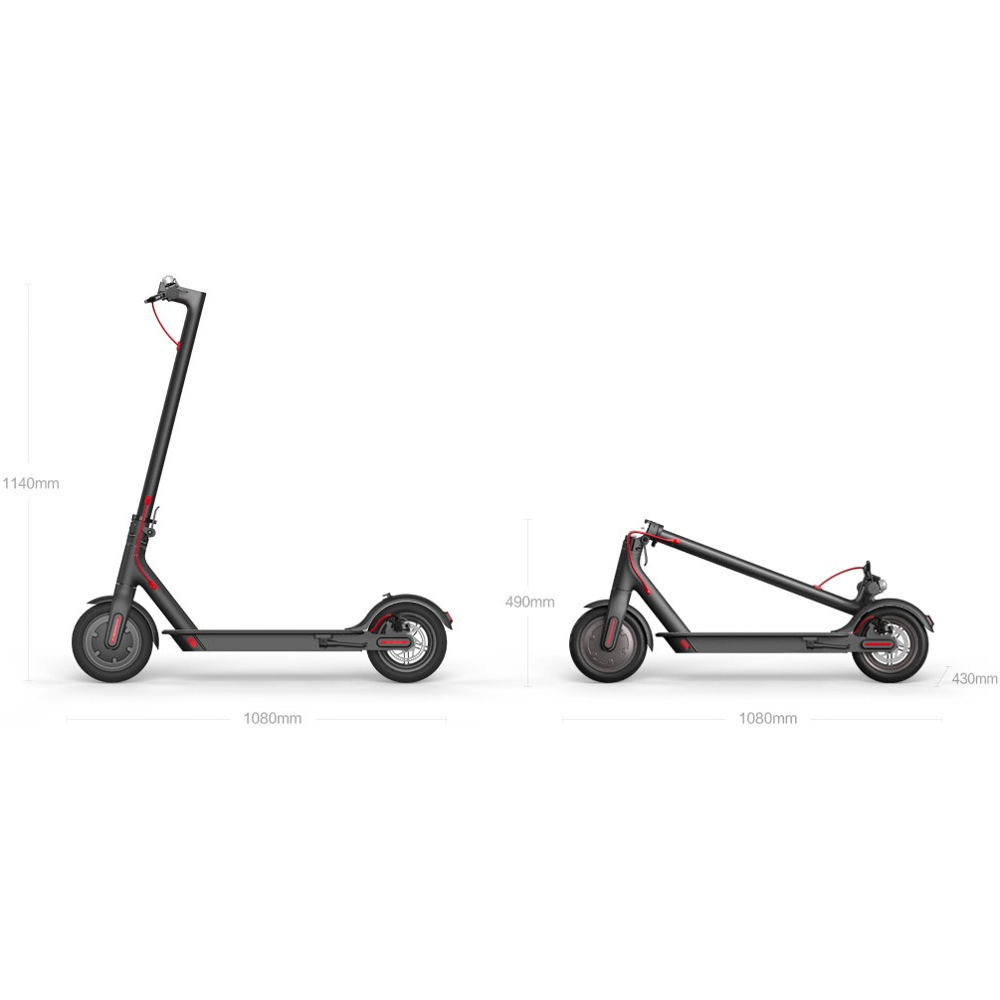 Електросамокат XIAOMI Mi Electric Scooter (Black) Максимальна потужність, Вт 250