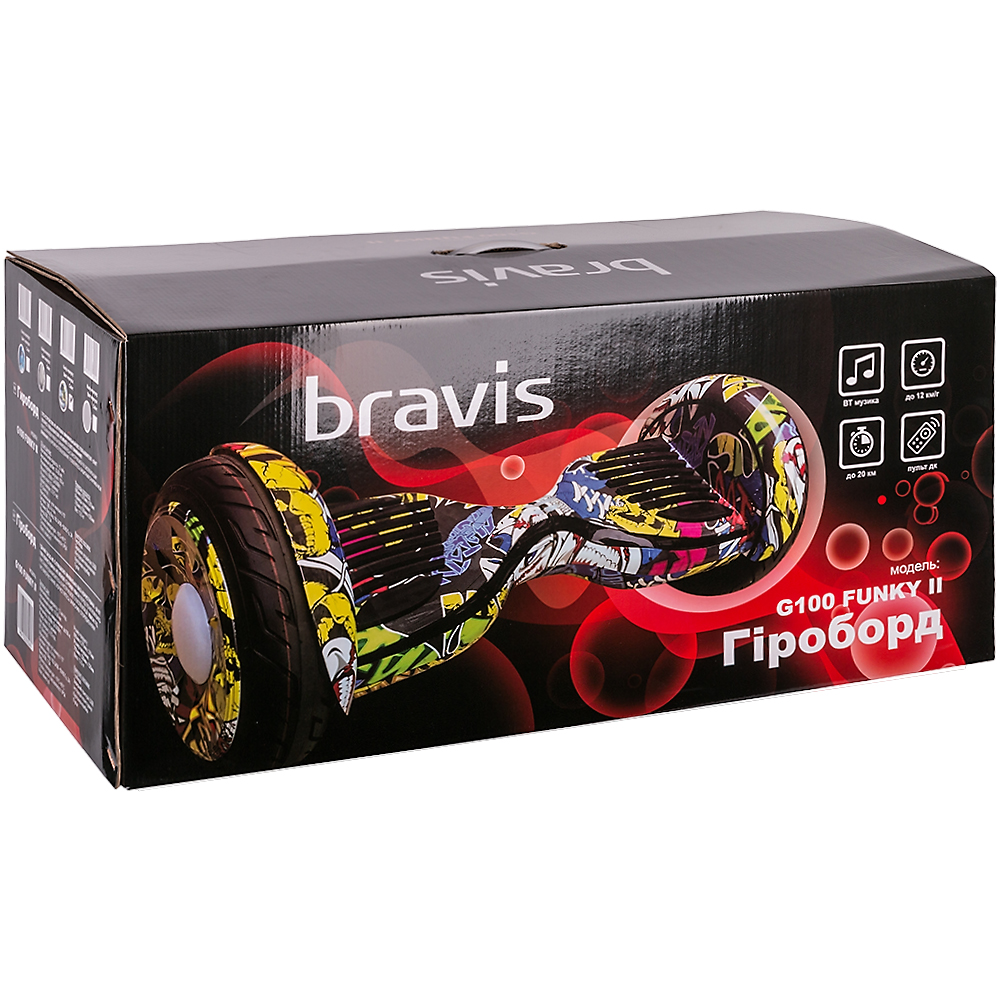 В интернет магазине Гироборд BRAVIS G100 FUNKY II pirate