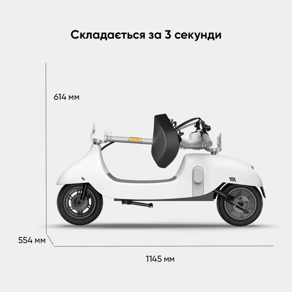 В Украине Электросамокат OKAI Ceetle PRO EA10C White 10" (EA10C-W)