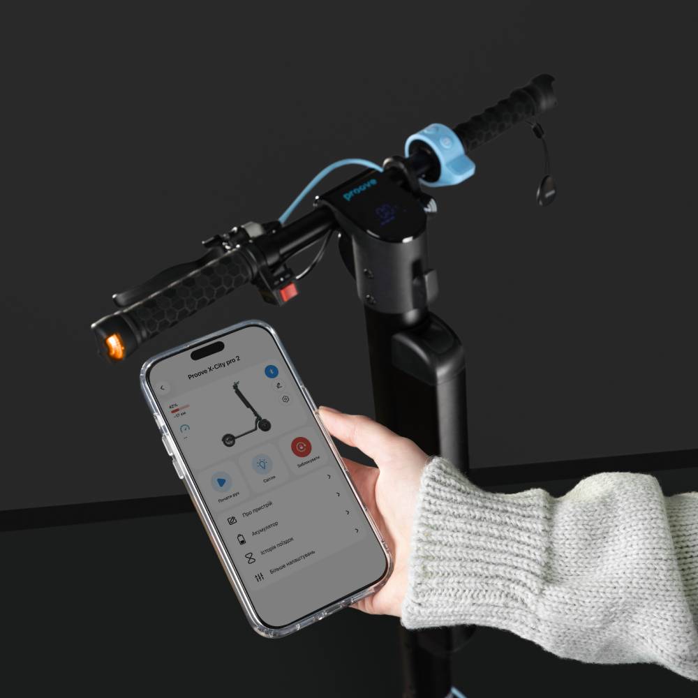 Фото 14 Электросамокат PROOVE Model X-City Pro 2 App 350W Black/Blue (XCPN35025101)
