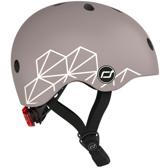 Шлем SCOOT&RIDE коричневый (SR-181206-BROWNLINES) Дополнительно с фонариком
