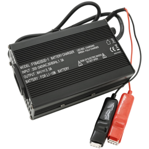 Зарядний пристрій VOLTRONIC для акумуляторів Li-ion 72V (84V) 20S 3.5A (YT-84350) Розміри 135x90x50