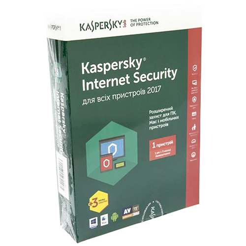 Антивірус Kaspersky Internet Security 2017 Eastern Europe 1 ПК 1 рік + 3 міс Box (KL1941OBAFS_2017)