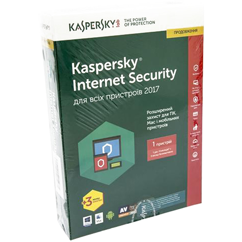 Антивірус Kaspersky Internet Security 2017 Eastern Europe 1 ПК 1 рік + 3 міс Renewal Box (KL1941OBAFR_2017)