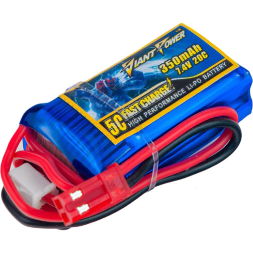 Аккумулятор DINOGY Li-Pol 350mAh 7.4V 2S 20C JST Аккумулятор DINOGY Li-Pol 350mAh 7.4V 2S 20C JST