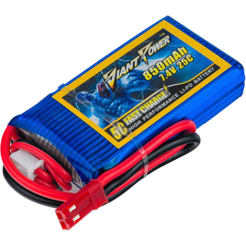 

Аккумулятор DINOGY Li-Pol 850mAh 7.4V 2S 25C JST, Li-Pol 850mAh 7.4V 2S 25C 13x29x55мм JST