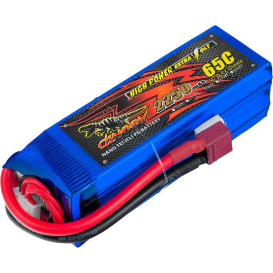

Аккумулятор DINOGY Li-Pol 2250mAh 14.8V 4S 65C T-Plug, Li-Pol 2250mAh 14.8V 4S 65C 33x35x106мм T-Plug