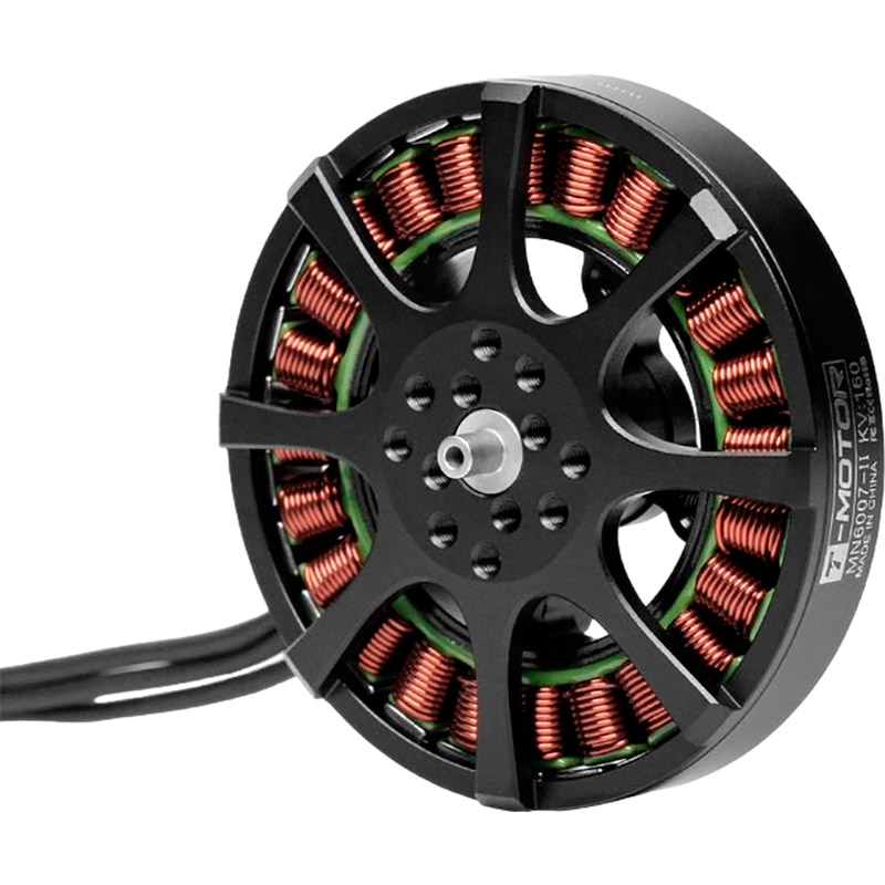 Мотор T-MOTOR MN6007IIKV160-ALPHA60A HV-CW-G-28 Додатково Тип двигуна: безколекторний (вентильний); Сумісність: мультикоптери; Кількість полюсів статора: 22; Кількість плечей статора: 18; Показник Kv: 160; Опір двигуна: 227 мОм; Струм холостого ходу: 0,5 А/10 В