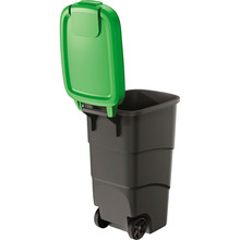 Мусорный контейнер KEDEN BY PROSPERPLAST WHEELER 110 л Black / Green (NBWB110-362C)