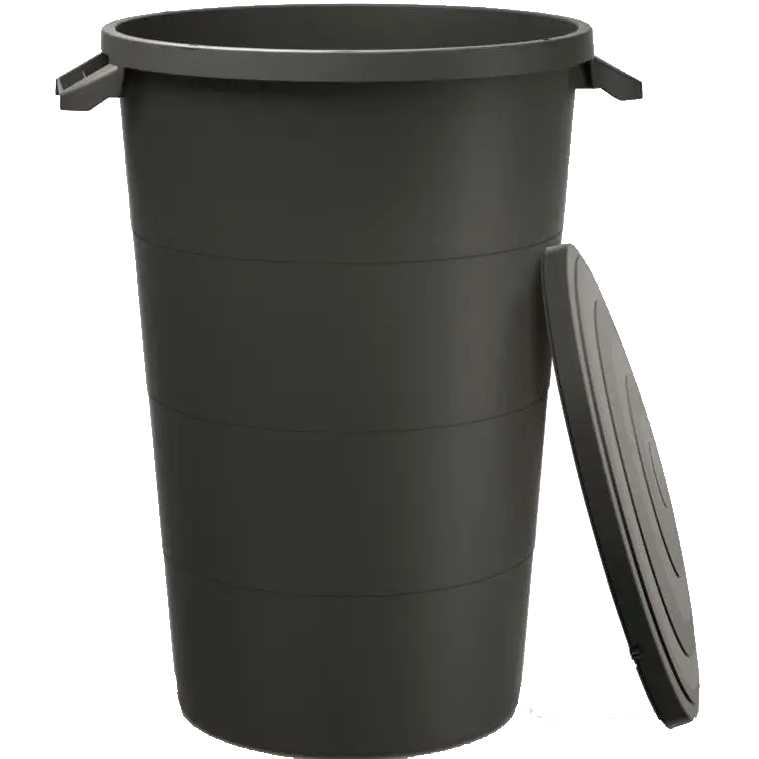 Бак для мусора KEDEN BY PROSPERPLAST Smooth 80 л Black (IDSM80U-S411) Высота 65