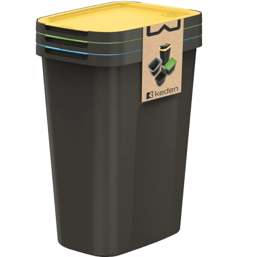 Комплект мусорных контейнеров KEDEN BY PROSPERPLAST Compacta Q Plus 3 х 35 л Black (NSDK35S3-S411)