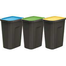 Комплект мусорных контейнеров KEDEN BY PROSPERPLAST Compacta Q Plus 3 х 35 л Black (NSDK35S3-S411)