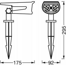 Світильник садовий LEDVANCE із сонячною панеллю Spot RGBW Endura (4058075564169)