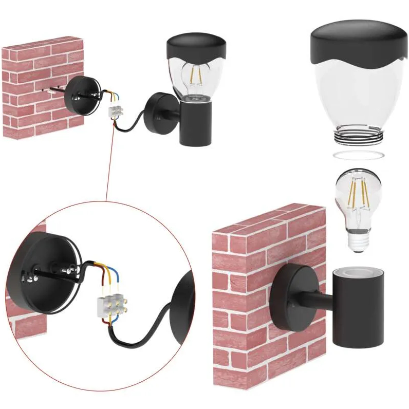 В Фокстрот Садовый светильник EMOS E27 IP44 15W (ZGA040P)