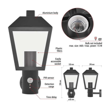 Садовый светильник EMOS ZGB040P E27 IP44 15W (ZGB040P)
