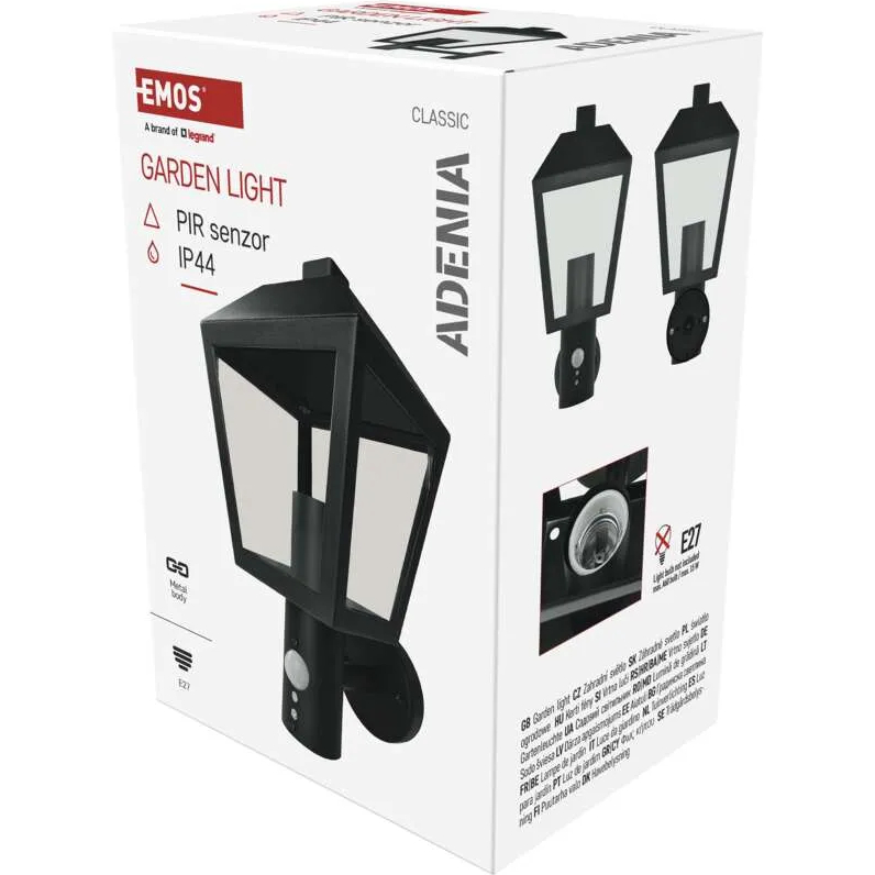 Обзор Садовый светильник EMOS ZGB040P E27 IP44 15W (ZGB040P)