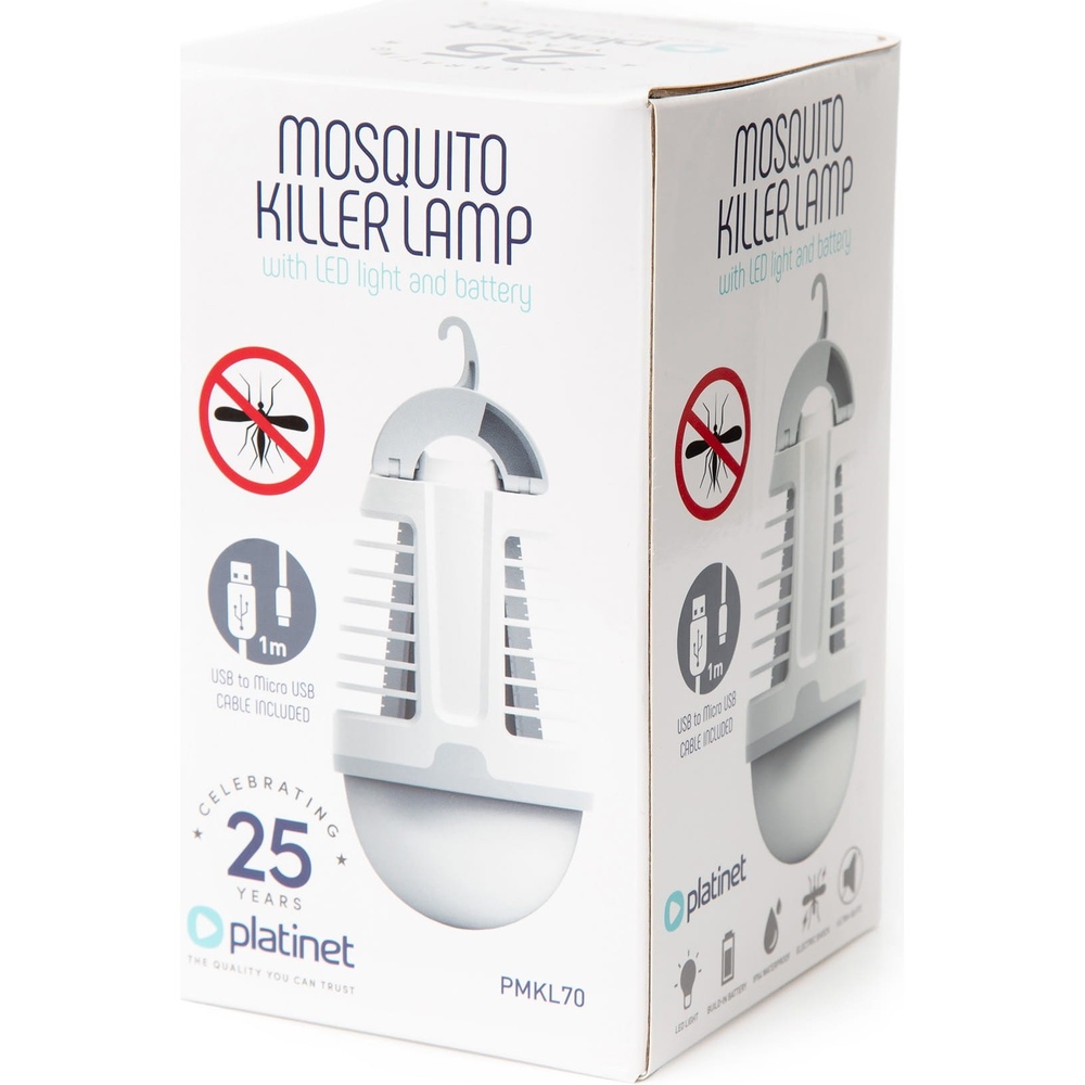 Фото 4 Уничтожитель насекомых PLATINET 2в1 5W 1800 mAh White (PMKL70)