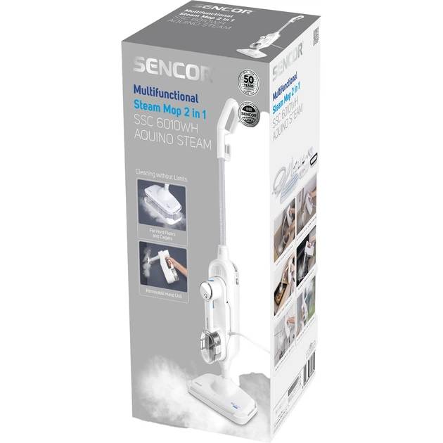 Пароочисник SENCOR SSC 6010WH Об'єм резервуара 0.3