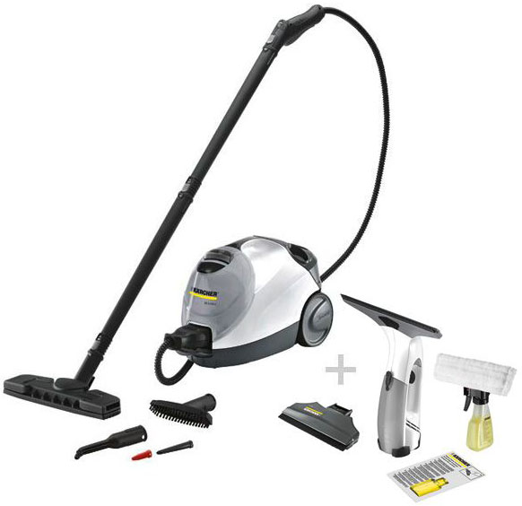 Пароочиститель Karcher SC 4.100 C + оконный пылесос Karcher WV 75 Plus