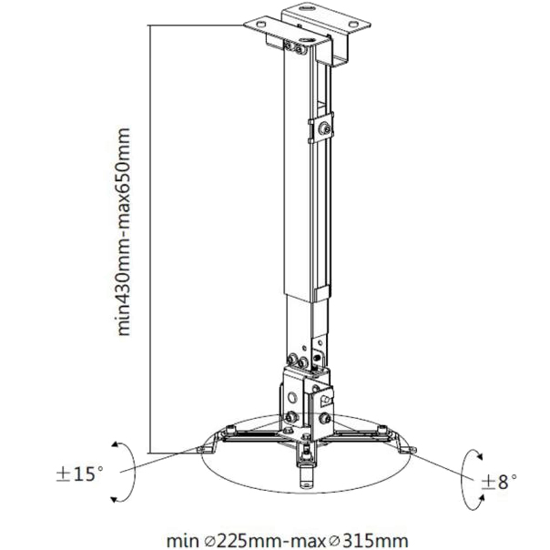 Кріплення для проектора ITECHMOUNT PRB-15 S Тип аксесуару кріплення