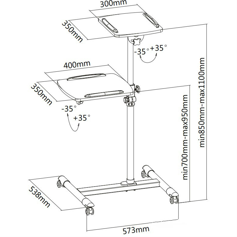 Проекційний столик ITECHMOUNT TS-6 Тип аксесуару інше