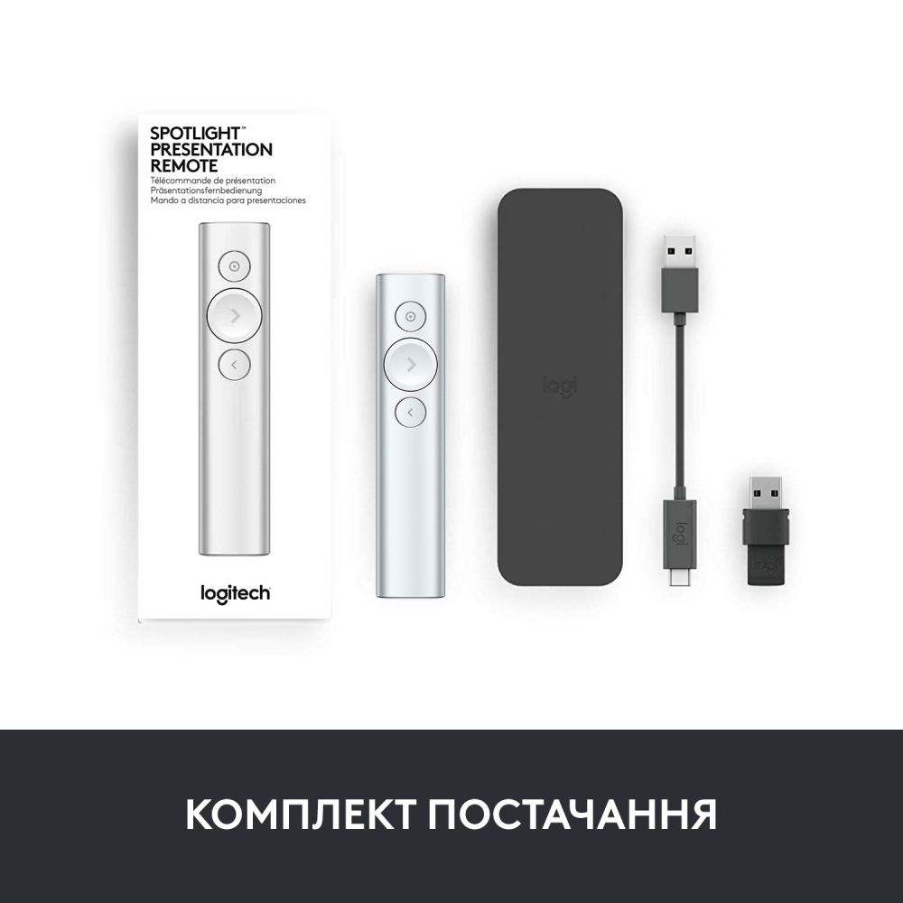 Замовити Презентер LOGITECH BT/WL SPOTLIGHT (L910-004861)