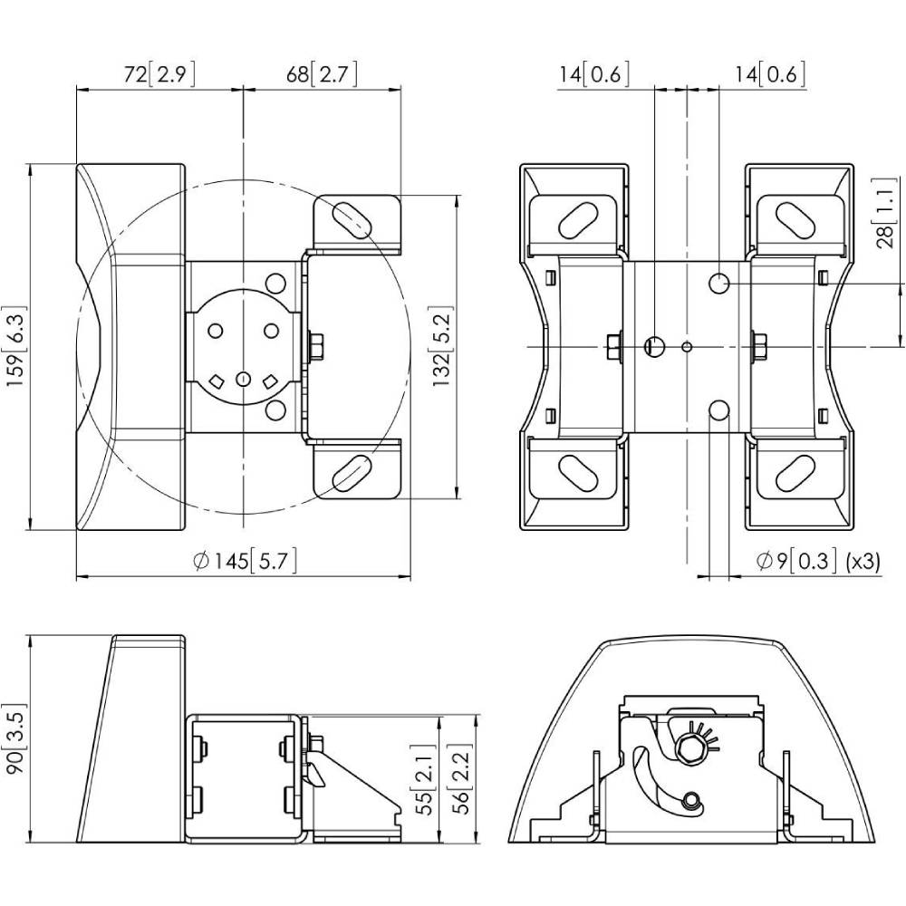 Крепление VOGELS PUC 1035 Ceiling Plate (7210350) Угол наклона 90