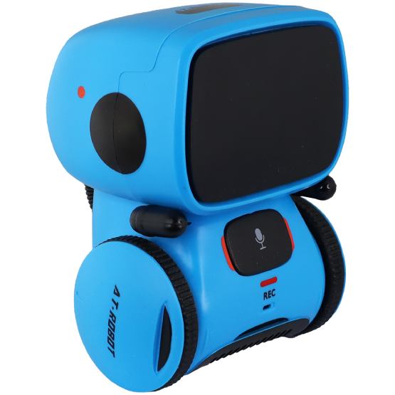 Интерактивный робот AT-ROBOT Blue (AT001-05-UKR) Дополнительно реагирует на голос; сенсорное управление; записывает и воспроизводит фразы; танцует и воспроизводит музыку; настройка громкости