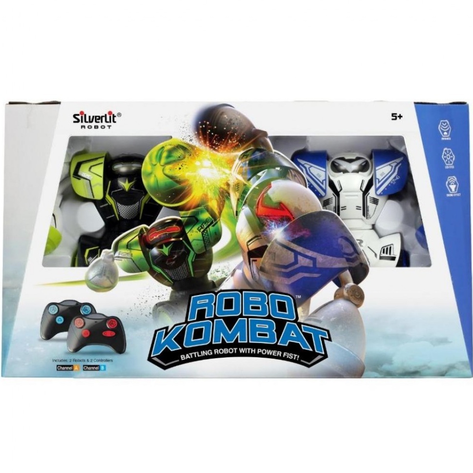 Ігровий набір SILVERLIT Роботи-боксери (88052) Вид зарядки Пульт - ААА/LR3 х 2 шт (у комплект не входять), Робот - AA/LR6 х 3 шт (у комплект не входять)