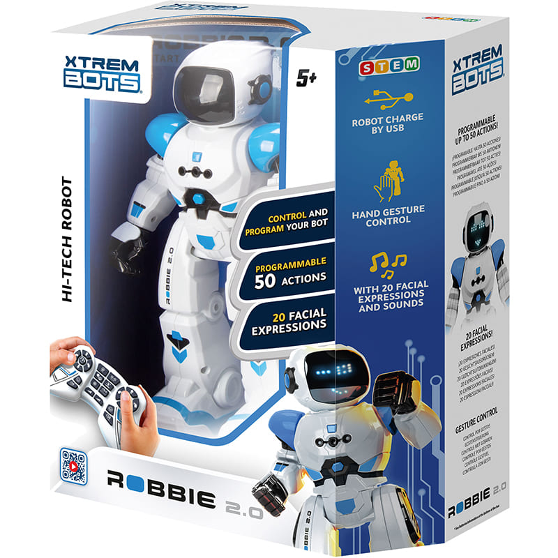 Интерактивный робот BLUEROCKET Робби 2.0 Stem (XT3803272) Размеры, см 32 x 26 x 13