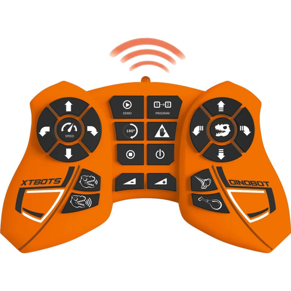Конструктор BLUEROCKET Xtrem Bots Діно Рекс Stem (XT3803086) (XT3803086) Додатково 2 режими (ходьба та ковзання) у 4 напрямках, кілька режимів гарчання, зміна швидкості, поворот на 180°, режим охоронця, регулювання гучності, звуки жування та пукання, програмування, демо-режим
