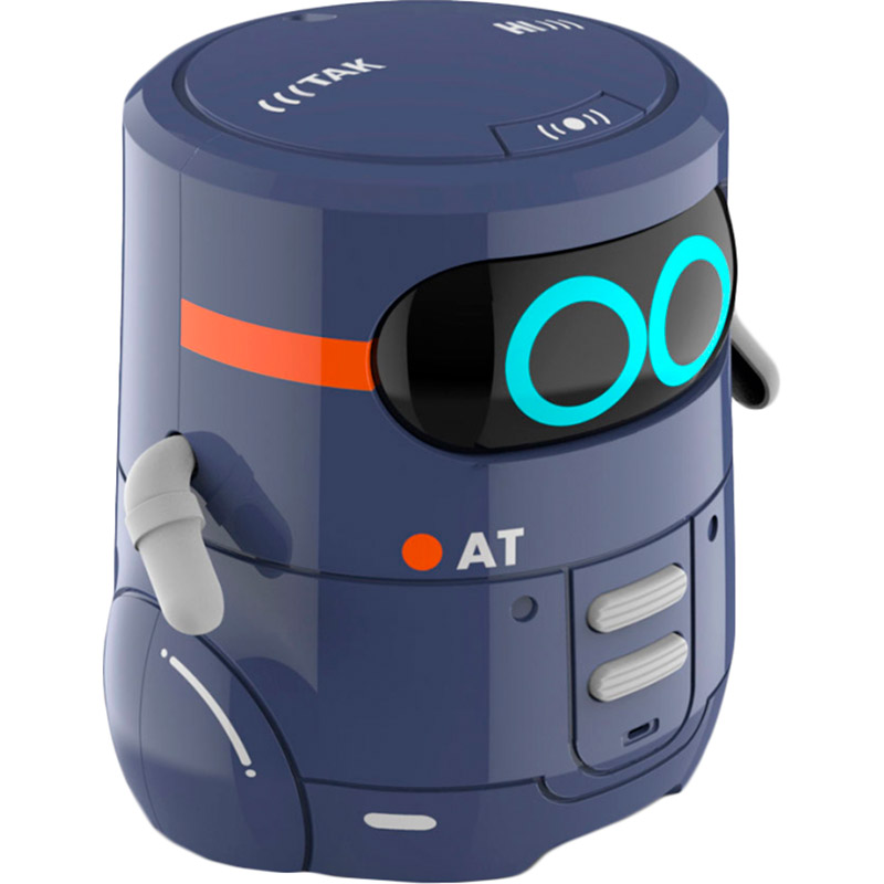 Інтерактивний робот AT-ROBOT AT002-02-UKR Blue Додатково розмовляє українською мовою, танцює, повторює фрази, 7 ступенів гучності, вміє відгадувати тварин, кумедний голос;