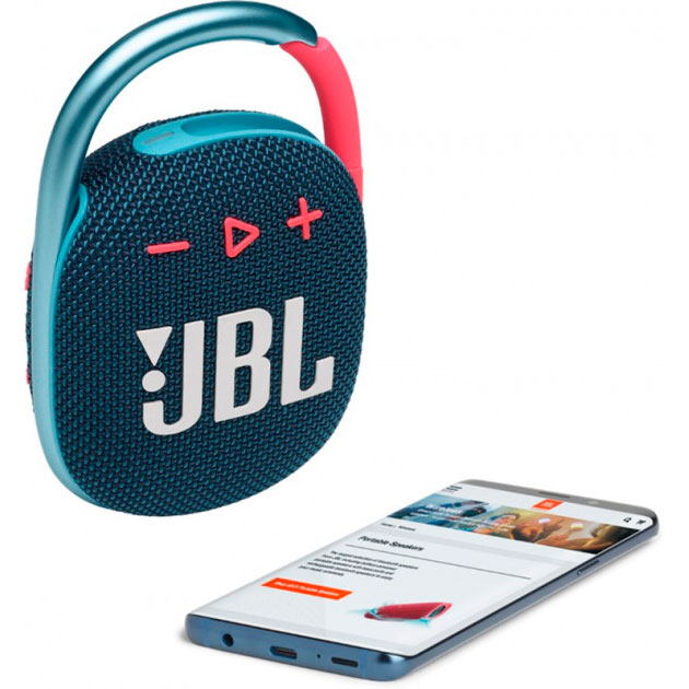 Портативна акустика JBL Clip 4 Blue Coral (JBLCLIP4BLUP) Потужність 5