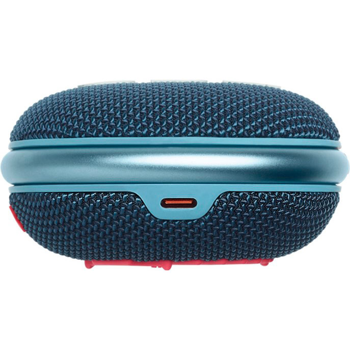 Зовнішній вигляд Портативна акустика JBL Clip 4 Blue Coral (JBLCLIP4BLUP)