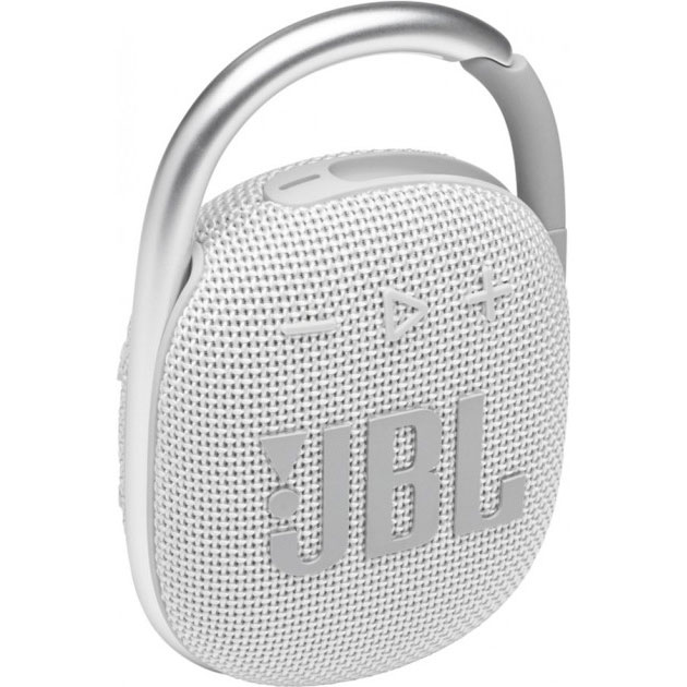 Зовнішній вигляд Портативна акустика JBL Clip 4 White (JBLCLIP4WHT)