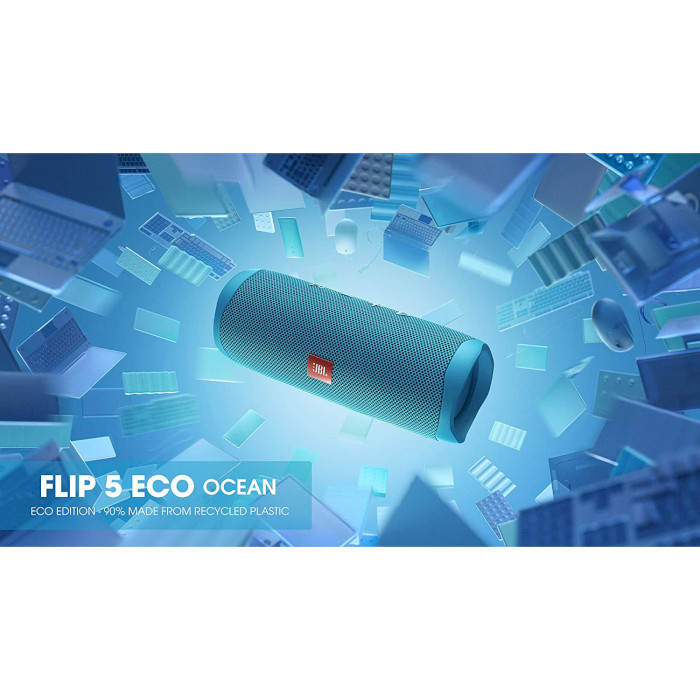 Фото Портативная акустика JBL Flip 5 Eco Edition Ocean Blue (JBLFLIP5ECOBLU)