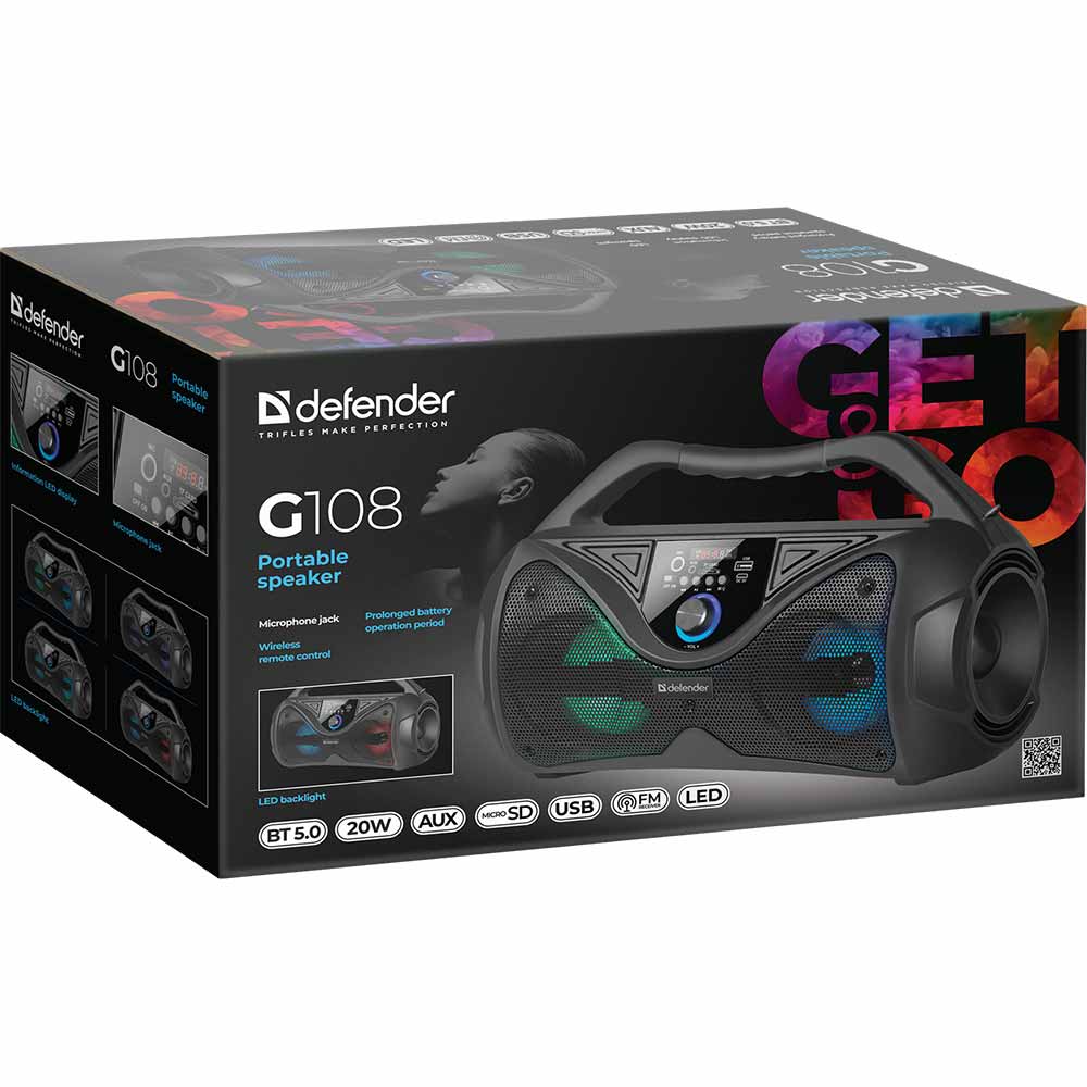 Портативная акустика DEFENDER G108 20W (65108) Формат 2.0