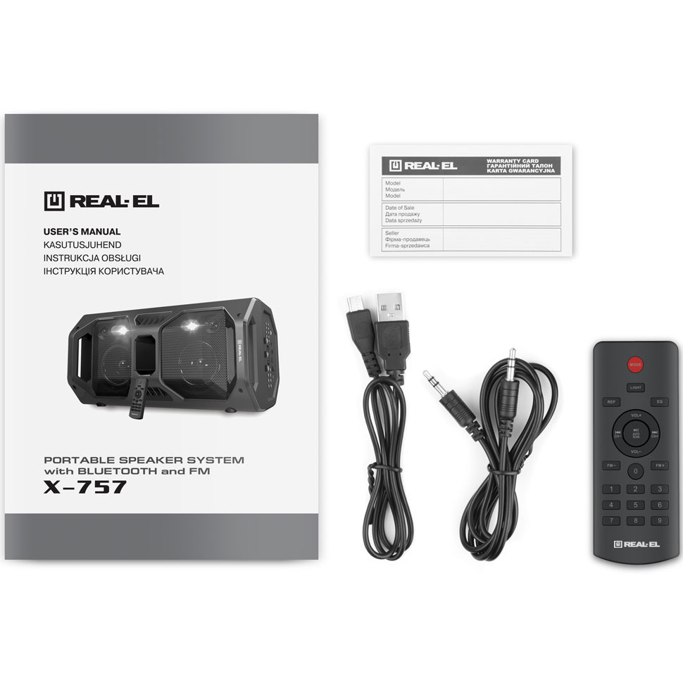 В Украине Портативная акустика REAL-EL X-757 Black (EL121600007)