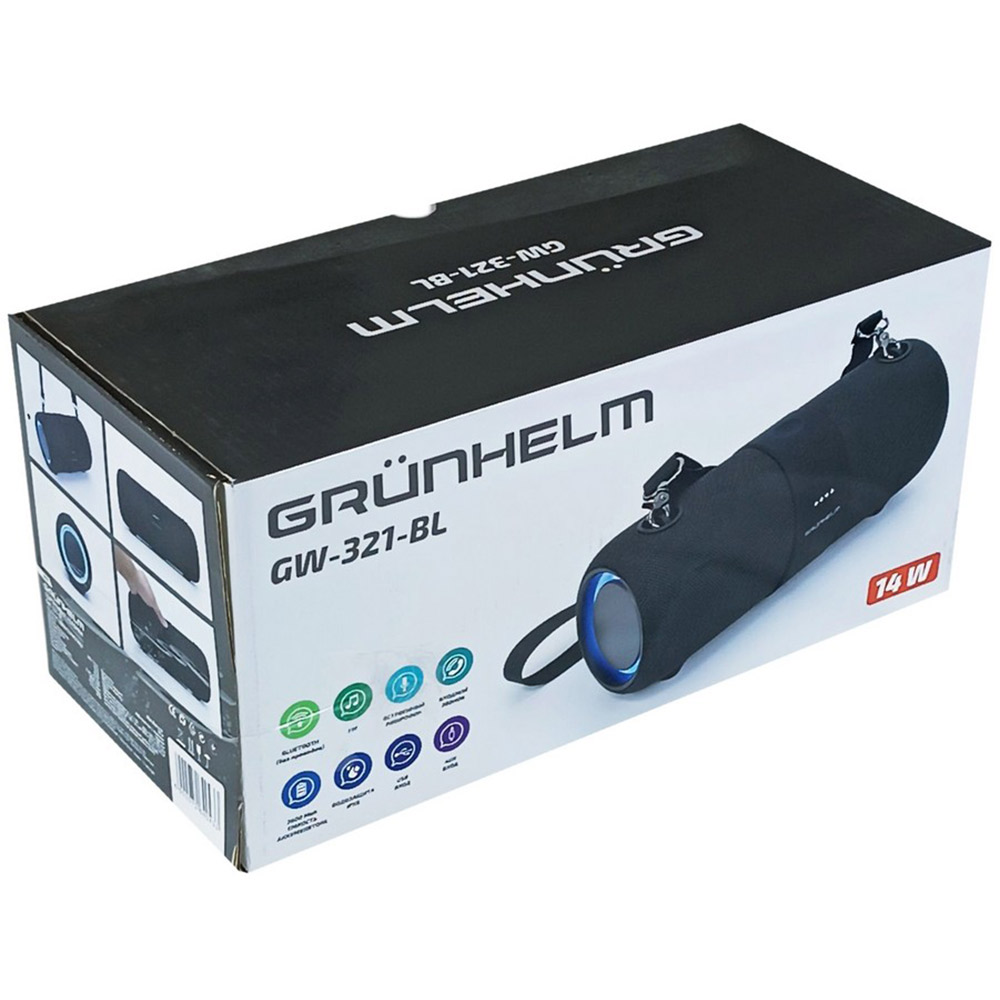 В интернет магазине Портативная акустика GRUNHELM GW-321-BL Black (115780)