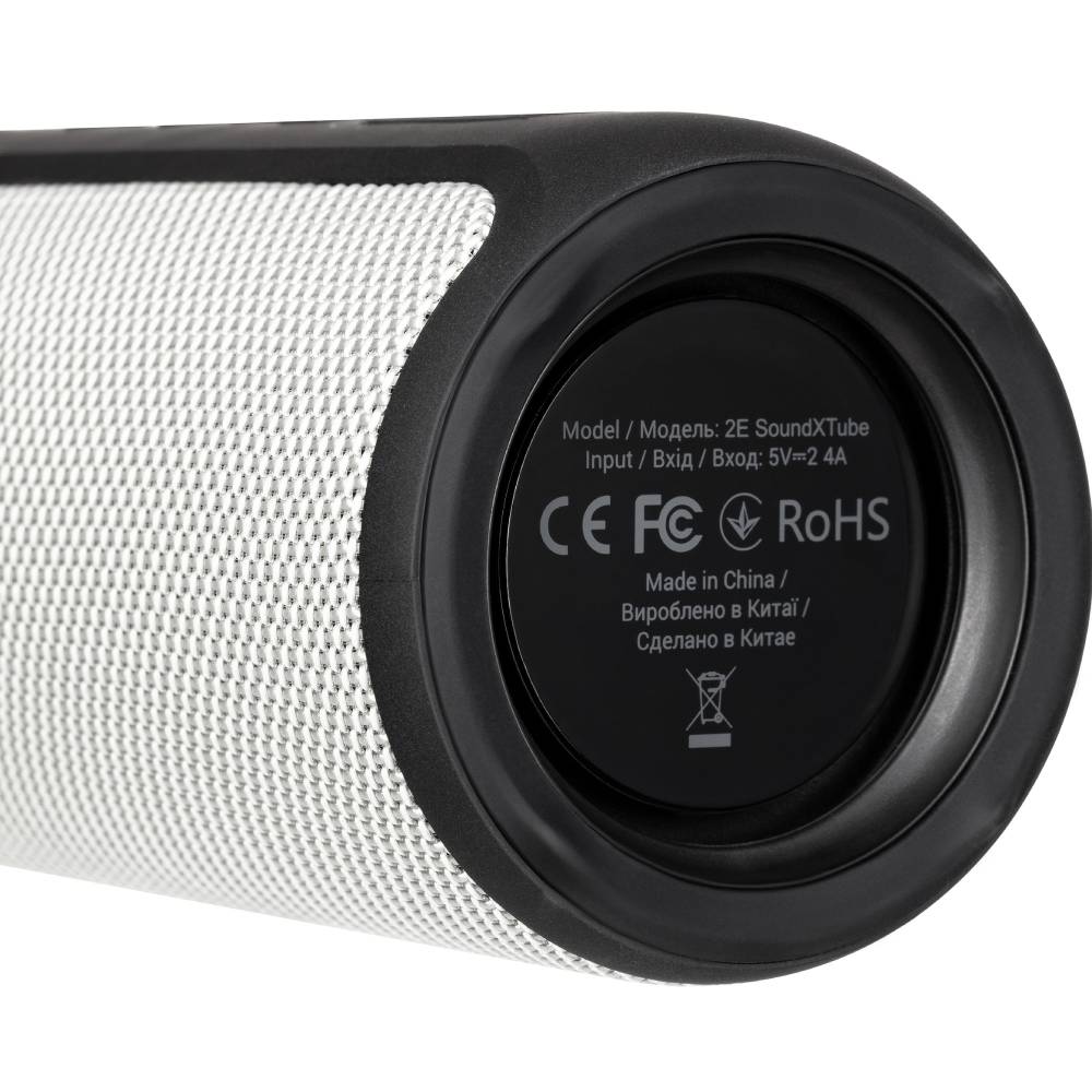 Внешний вид Портативная акустика 2E SoundXTube TWS MP3 Wireless Waterproof Grey (2E-BSSXTWGY)