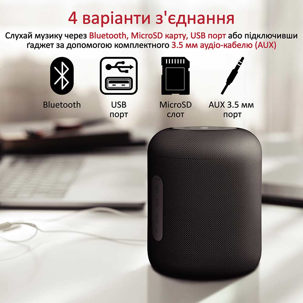 Внешний вид Портативная акустика PROMATE Boom-10 Black (boom-10.black)